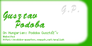 gusztav podoba business card